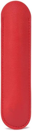 Kal-1 Trousse En Cuir, Unisexe, Pour Stylo Fontaine, Petite Trousse À Crayons, Trousse D'école, 42 X 160 Mm, Rouge