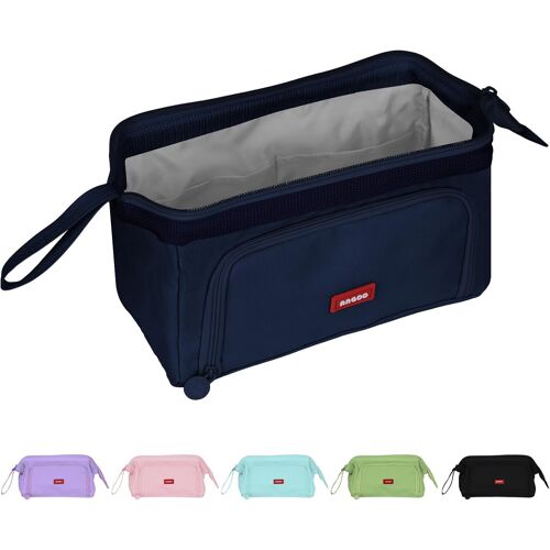Kal-Grande Trousse À Crayons Pour Filles, Grande Capacité Pour Femmes, Trousse À Crayons Portable, Organisateur De Papeterie, Trousse De Maquillage, Trousse À Stylos Pour Adolescents, Filles