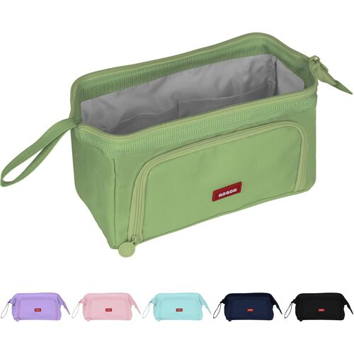 Kal-Grande Trousse À Crayons Pour Filles, Grande Capacité Pour Femmes, Trousse À Crayons Portable, Organisateur De Papeterie, Trousse De Maquillage, Trousse À Stylos Pour Adolescents, Filles