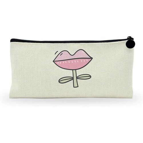 Kal-Imprimé Numériquement Pochette À Crayon En Toile Avec Fermeture À Glissière, Trousse, Boîtier Crayon, Sac À Stylo Pour Enfants, Garçons, Filles, Unisexe, 1 Pièce, Taille: 21x12 Cm
