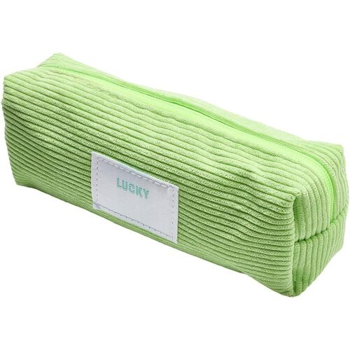 KAL-Petite Trousse À Crayons En Velours Côtelé Trousse De Maquillage Trousse De Toilette De Voyage Porte Coiffure Organisateur Avec Fermeture Éclair Boîte De Rangement Portable Fournitures