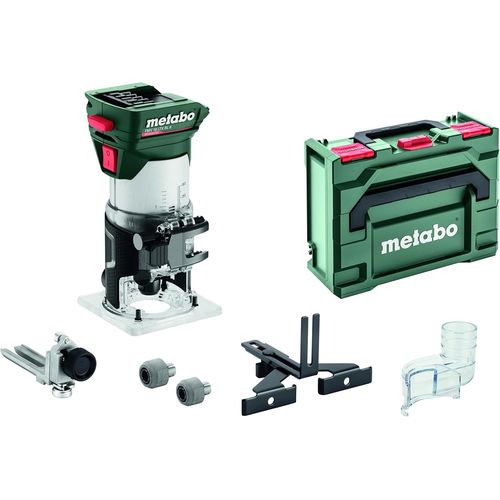 ASFASFq-metabo Fraise à bordure sans fil FMV 18 LTX BL 8-18 V, moteur brushless, 4800-29000 tr/min, pince de serrage 6/8 mm, metaBOX 145 L, réglage précis de la profondeur, ergonomique - pour bois et