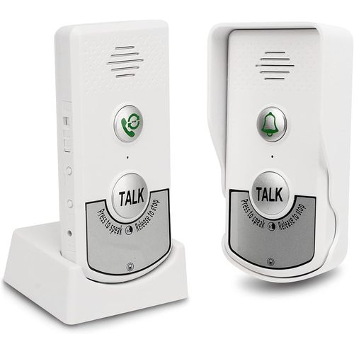 Sonnette D'interphone sans Fil, Sonnette D'interphone Vocal Rechargeable, Sonnette D'interphone Vocal Sûre Intérieure Et Extérieure Ne Nécessite Pas D'accès Internet, Adaptée Aux Maisons