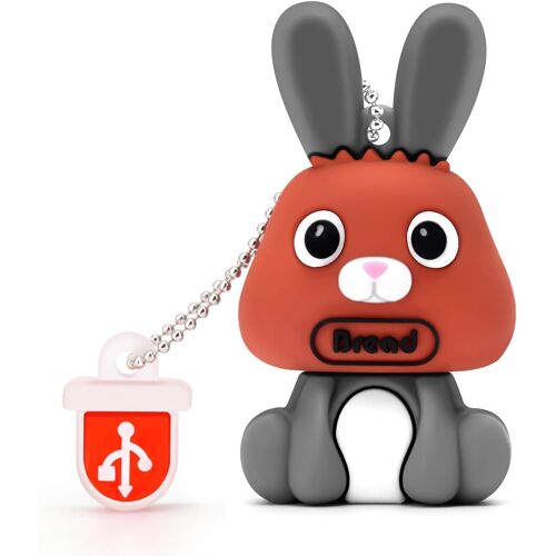Clé USB 64 Go Mignon Lecteur Flash en Forme de Lapin, Clé mémoire Nouveau Lecteur de Pouce USB Pendrive Cadeau pour Le Stockage de données externes