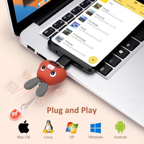 Clé USB 16 Go Mignon Lecteur Flash en Forme de Lapin, Clé mémoire Nouveau Lecteur de Pouce USB Pendrive Cadeau pour Le Stockage de données externes