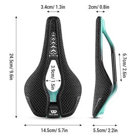 Selle De VéLo ImpriméE En Fiber De Carbone 3d, Respirante, SièGe De VéLo De Route UltraléGer