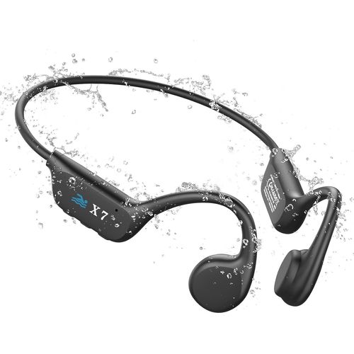 Casque Conduction Osseuse Bluetooth 5.4, Open Ear Casque Bluetooth sans Fil Conduction Osseuse avec Micro, Waterproof and Sweatproof Écouteur pour Course à Pied, Cyclisme, Sport, Fitness, Bureau