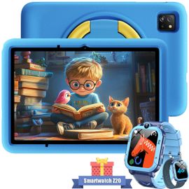 Tablette Tactile Enfants Blackview Tab 60 Pro Kids 10.1" RAM 12Go ROM 128Go-SD 2To,Android 15 7700 mAh WiFi6 Avec Montre Z20 Bleu