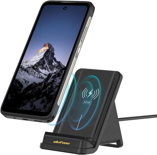 CMJAAGUR-Support De Charge Sans Fil 50W(Wcs01) Refroidi Par Air, Charge Rapide Avec Conception À Double Bobine, Certifié Qi, Refroidissement Efficace Et Dissipation Thermique Silencieuse[M2178]