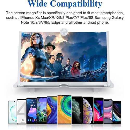 Loupe D'Écran De Téléphone Portable, 3D, Projecteur Pliable Pour Regarder Des Films Et Des Vidéos, Convient Pour Tous Les Smartphones (14"")[Z984]