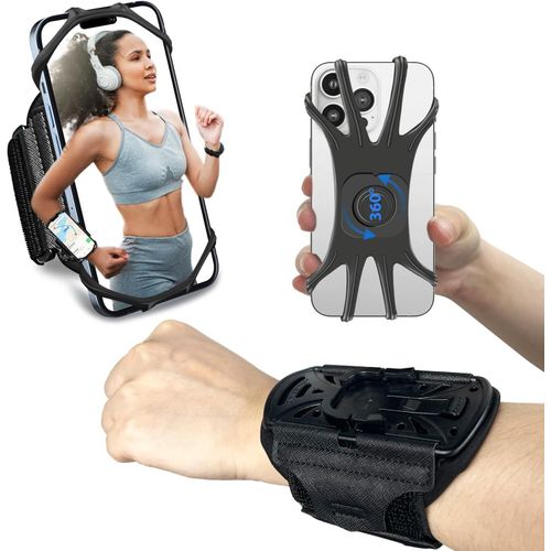 Senior-Brassard Telephone Sport,Support De Téléphone Portable Rotatif À 360 ° Brassard De Sport Pour Bras De Course Amovible Pour 4-6,5"" Iphone 16 15 14 Pro Galaxy S24 S23 Samsung Huawei Etc.[L1258]