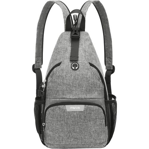 Gerg-Sac À Dos En Bandoulière Voyage Et Randonnée Sac De Poitrine,Sac Crossbody Convertible Avec Poche Frontale