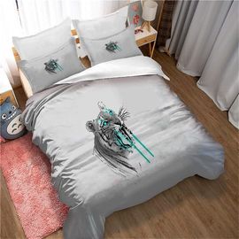 Parure De Lit Ste-X Facile D'entretien | Lit Double | Parure De Lit Imprimée Cyan, Motif Tigre
