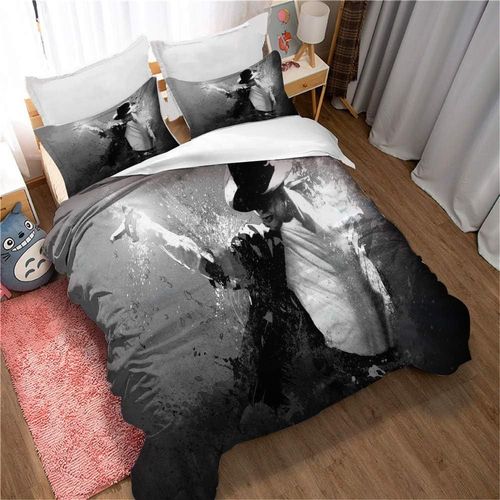 Housse De Couette Et 2 Taies D'oreiller Michael Jackson Ste-X, Housse De Couette Pour Enfant, Anti-Acariens, Avec Fermeture Éclair Pour Un Remplacement Facile