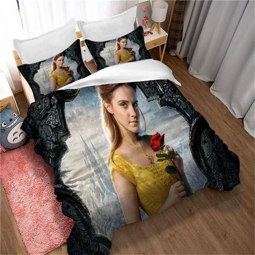 Housses De Couette Ste-X 2 Personnes / 1 Personne, Parure De Lit Maison Housse De Couette + 2 Taies D'oreiller Emma Watson, Photo