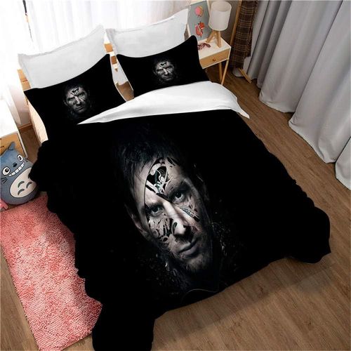 Housse De Couette Chaude Automne-Hiver Avec Fermeture Éclair, Parure De Lit Lionel Messi 3 Pieces Pour Dortoir D'hôtel