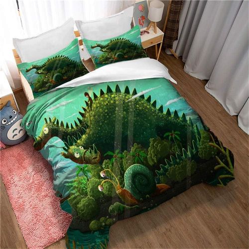 Housse De Couette Chaude Automne-Hiver Avec Fermeture Éclair, Parure De Lit 3 Pieces Motif Conte De Fées Pour Dortoir D'hôtel