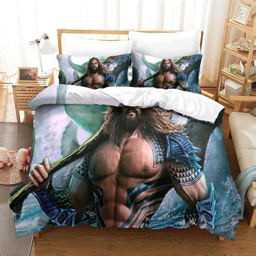 Ensemble De Housse De Couette Aquaman Parure De Lit Housse De Couette Affiche De Film Single