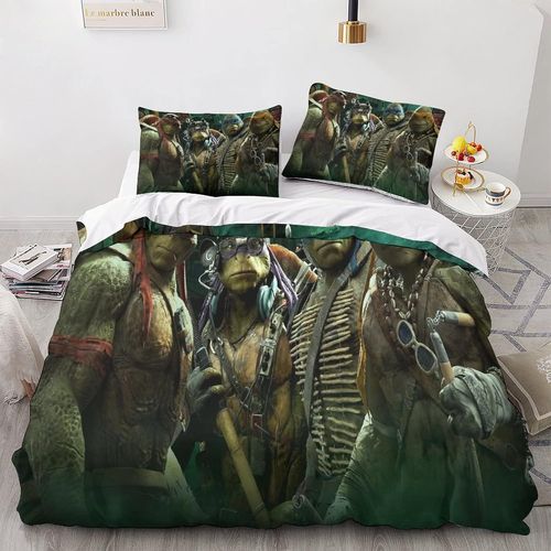 Couvertures Et Plaids En Polaire 3d Réversibles, Super Doux, Moelleux Et Confortables, Motif Tortues Ninja, Ideal Comme Cadeau Pour Enfants Et Adultes.