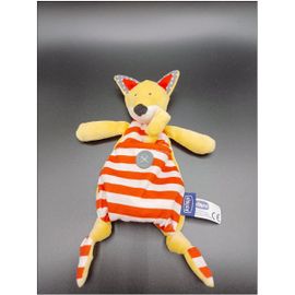 Doudou Kangourou Chicco - Rayé Rouge - Jaune - Env. 23 Cm