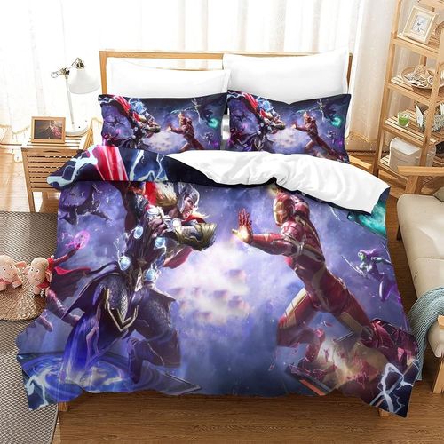 Ensemble De Housse De Couette Iron Man Ensemble De Literie Housse De Couette Affiche De Film Double