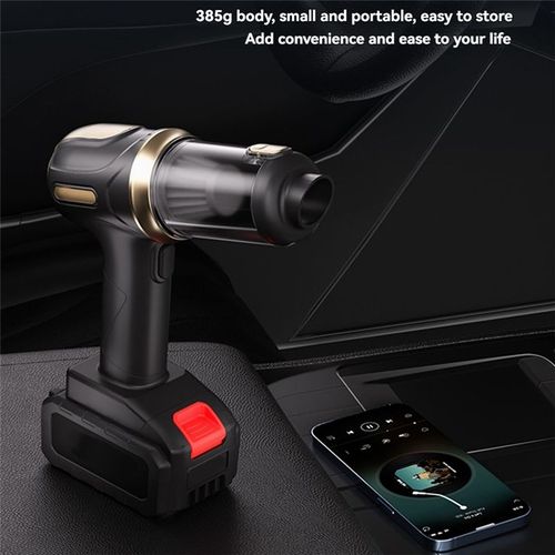 A88k-Aspirateur Domestique De Voiture Aspirateur Puissant Aspirateur Sans Fil Portable 21000pa Nettoyeur Ménage Mini Sèche-Cheveux - Type Black