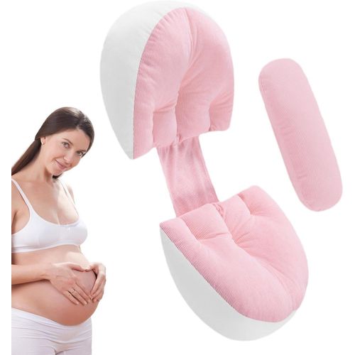 Oreillers De Maternité ¿ Coussin De Grossesse Confortable Pour Dormir Sur Le Côté, Oreiller Ergonomique Respirant Avec Housses Amovibles Pour Femmes Enceintes