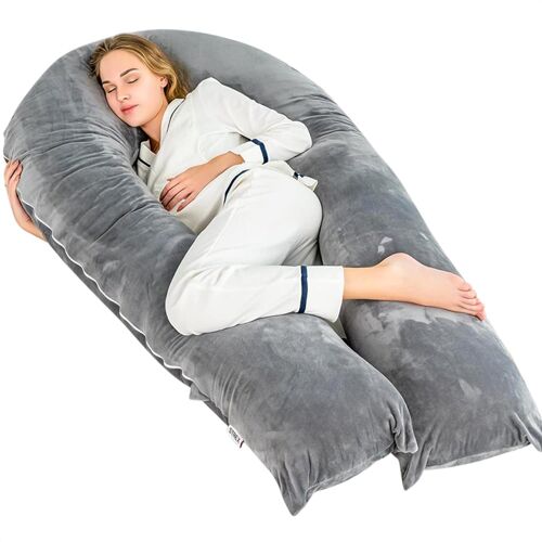 Ulteronixshop-Coussin de maternité XXL - 280cm - Coussin Gros - Housse amovible - Coussin de couchage latéral / oreiller corporel / Coussin nutritionnel