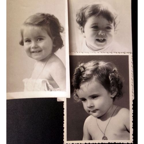 Lot 13 Photos Anciennes : Portraits D'Enfants Noir Et Blanc Années 40 À 60