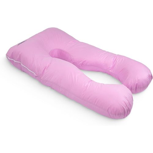 Housse De Coussin Confort ¿ Taie D'oreiller Ergonomique Douce Pour Un Sommeil Confortable ¿ Coton Hypoallergénique Et Respirant | Coton-Rose