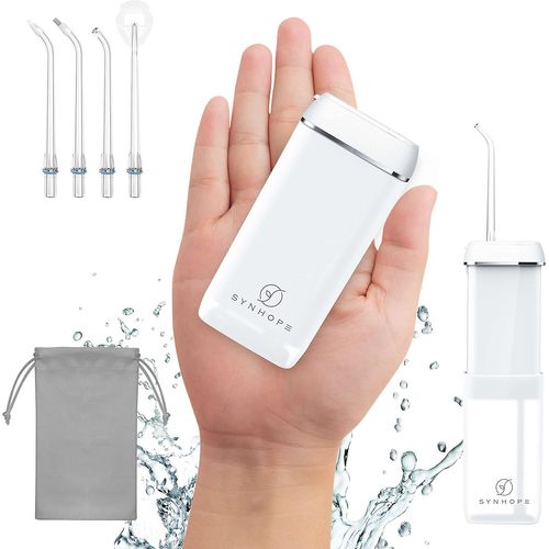Hydropulseur Jet Dentaire Électrique Mini Portable Professionnel,Réservoir D'eau Rétractable/Ipx7 Étanche/3 Puissances Réglables,Pour Voyage Et Maison Soins Hygiène De Dents