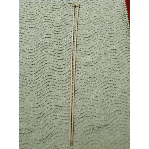 Aiguilles À Tricoter Grises En Métal N 4,5 Vintage Années 60 Perlac.