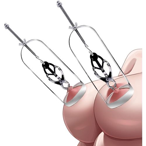 Lovgrl Pinces À Tétons Pour Femmes Bdsm Mamelons Étirement Rotatif Design Sans Perçage Idéal Sm Et Bondage Ensemble De Couples Flirts Argent