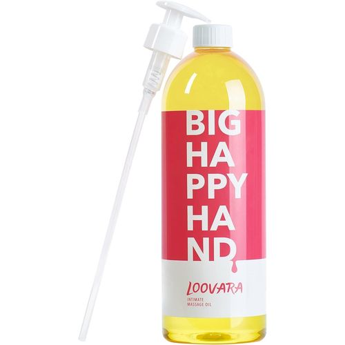 Kalanka-Huile De Massage Huile D'amour Xxl 1000 Ml - Big Happy Hand - Vegan, Idéal Pour Les Préliminaires Et Les Massages En Couple
