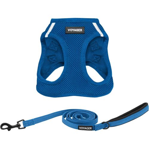 Voyager Step-In Air \U2013 Harnais En Maille Résistante Aux Intempéries Pour Chats De Petite Et Moyenne Taille \U2013 Ensemble (Bleu Roi), Taille Xxs