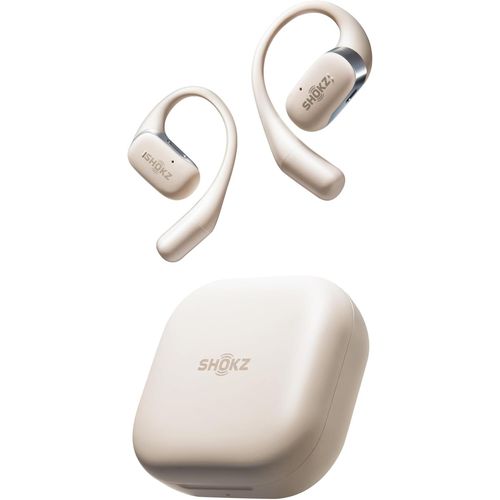 BAERTMY-Openfit Casque Oreilles Libres, Écouteurs Bluetooth Sans Fil Avec Microphone, Écouteurs Avec Crochet D'Oreille, Charge Rapide, 28 Heures D'Autonomie, Ip54 Étanche, Sac De Transport, Beige