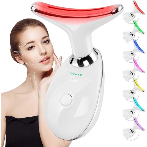 Appareil Anti Rides Visage, 3 Modes Ems Appareil De Gua Sha Visage, Appareil De Massage Visage 7 Couleurs, Chauffable 45°C Guasha Pour Visage Instrument, Double Menton Raffermissant Et Liftant (Black)