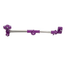 Supports De Parapluie De VéLo En Acier Inoxydable, Pivotant à 360 DegréS, Support De Parapluie D'ombrage Pour Poussette D'extéRieur, Violet