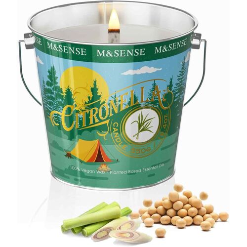 Bougie Parfumées Citronnelle Eucalyptus|Bougie en Cire Naturelle 110h,Aroma Purifiant pour Salon,Chambre & Yoga-Idée Cadeau Zen pour Détente et Méditation