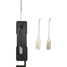 Kit de crochetage de serrure,pliable,avec 1 poignée en plastique,1 clé dynamométrique et 3 clés de verrouillage en acier inoxydable,serrurier,bricolage,appareil d'entraînement d'urgence