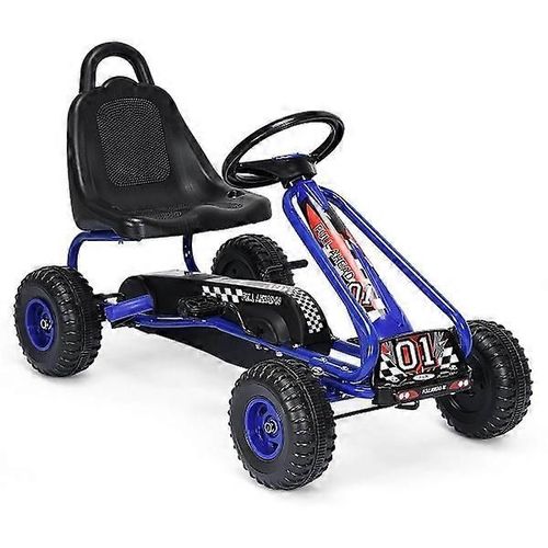 Go Kart Go Cart Avec Frein À Main Voiture À Pédales 30 Kg Véhicule À Pédales Véhicule À Pédales 3-6 Ans Bleu