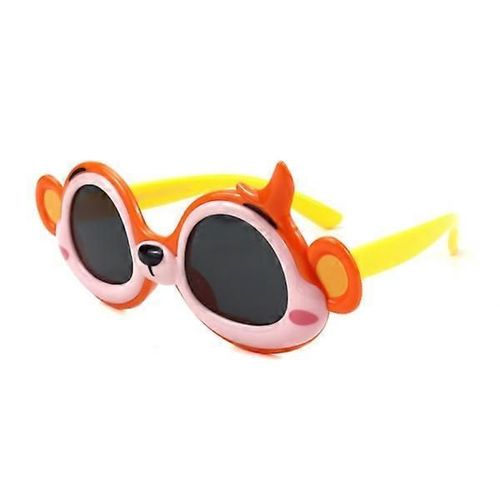 Lunettes De Soleil Pour Enfants, Lunettes Polarisées Pour Enfants, Protection Solaire, Miroir, Protection Uv, Lunettes Pour Enfants----Petit Singe Orange