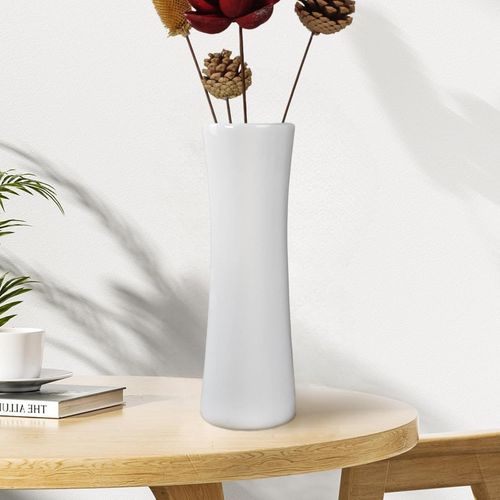 TIANYI-Grand Vase en céramique Blanc 30 cm pour Fleurs séchées et fraîches, décoration Maison Moderne et bohème, Vase Design pour Salon, Table, étagère et Bureau