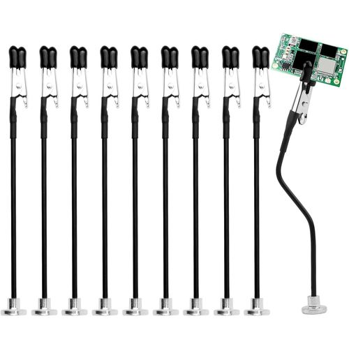 meimie-Lot De 10 Soudures Troisième Main Avec Pied Magnétique 125 Mm,Mains D'Aide Avec Col De Cygne Flexible Pour Travaux De Précision,Support De Platine Et Support De Soudure