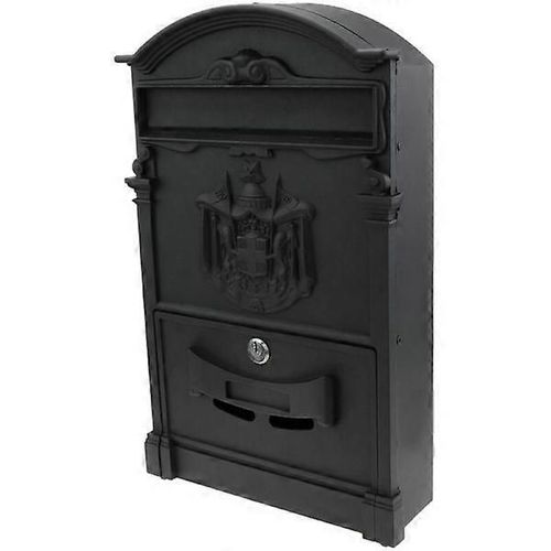 Boîte aux lettres vintage en métal pour lettres noires