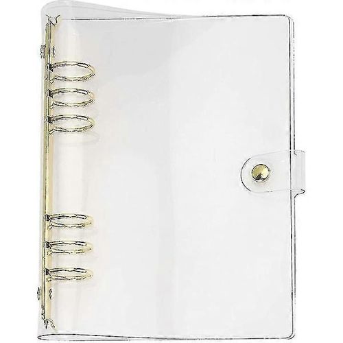 Carnet De Notes A5 Transparent Avec Couverture En Pvc Souple Et 6 Anneaux Ronds Extra Larges