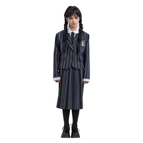 Déguisement Uniforme Mercredi Addams Wednesday Enfant - Taille: 7 À 8 Ans (128 Cm)