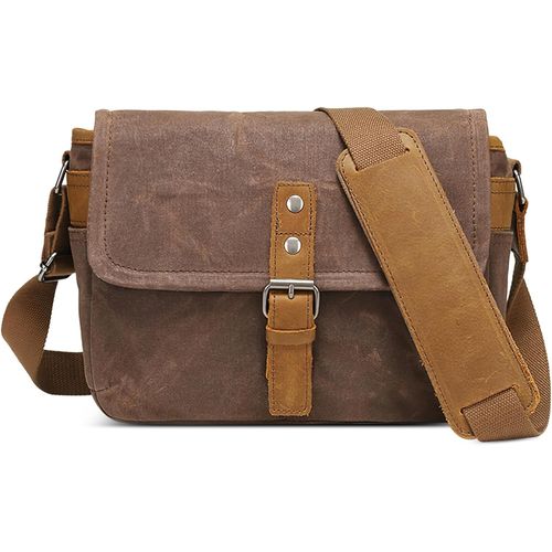 ASFASFq-POSSOBAG Sac D'appareil-Photo de SLR Homme Sac à Bandoulière Sangle Réglable Imperméable Antichoc avec Le Tampon D'intercalaire Voyage Photographie Urbaine Toile Sac SLR Kaki