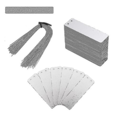 Étiquettes De Plantes En Aluminium Avec Fils Métalliques Pour Marquage De Jardin, 100 Pièces