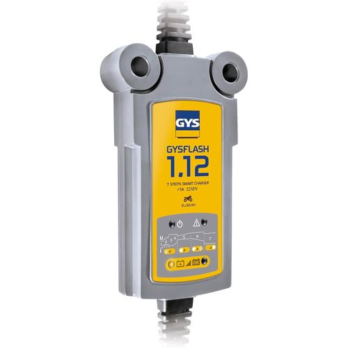 , Flash 1.12, Chargeur De Batterie Intelligent Plomb (Vrla, Agm, Sla, Gel, Liquide, Efb), 1a, Véhicules 12v (Moto, Quad), Maintien De Charge Sécurisé, Désulfatation, Ip65